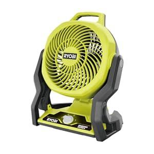 RYOBI RF18-0 18V ONE+ Cordless 3-Speed Whisper Fan (Bare Tool), Hyper Green