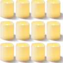 Homemory 100Pack Flickering Flameless Votive Candles, 200+Hour Electric Fake Candles, Battery Operated LED Tealight for Wedding, Outdoor, Table, Festival (Warm White,Battery Included)