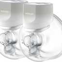 Momcozy Breast Pump Smart Display, 24mm, 2 Pack, Light Grey