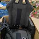 Corsair TC100 Relaxed Gaming Chair - Fabric - Racing-Inspired Design - Lumbar Pillow - Detachable Memory Foam Neck Pillow - Adjustable Seat Height - Adjustable Armrests - Gray and Black