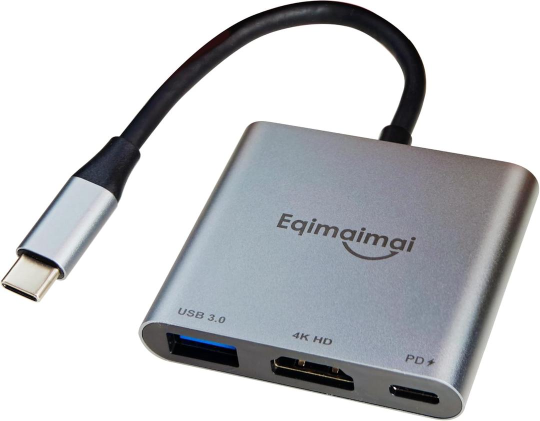 USB C to HDMI Adapter, 4K@30 HDMI to USB C,USBC to HDMI Adapter with USB 3.0, 100W PD Charging, Multiport Hub Compatible with MacBook Pro, iPad Air, iPhone, Laptop, TV, Switch, Monitor and More