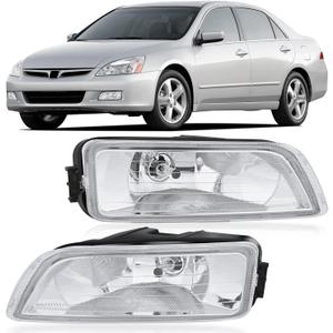 Nilight Fog Lights Assembly Compatible with 2003 2004 2005 2006 2007 Honda Accord 4Door Sedan 2004-2008 Acura TL w/H11 12V 55W Bulbs Clear Lens Driver and Passenger Side