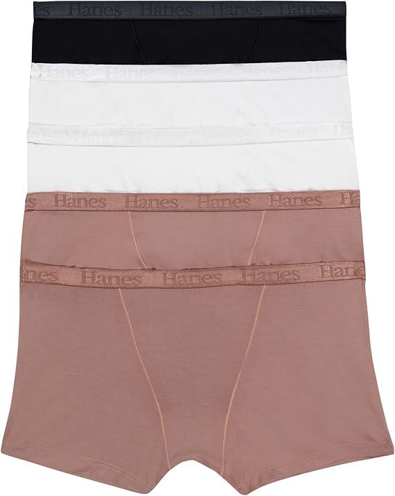Hanes Women's Originals Ultra SuperSoft Boxer Brief Underwear (5-Pack) , size L