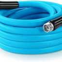 5/8" RV Drinking Water Hose 25 FT, CA65 Certified with Aluminum Fittings, Kink & Tangle Free Flexible for Camper, Garden, Boat, Trailer (25FT)