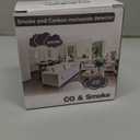 2 Pack Upgraded Combination Smoke and Carbon Monoxide Alarm Detector, Dual Sensor Smoke Alarm&Carbon Monoxide Detector (Includes Battery)