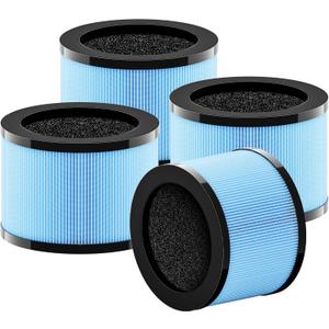 Improvedhand MK01 MK06 Filter Replacement for TZ-K1,DH-JH01 Air Purifier, 4-in-1 Filtration, Standard Version,Blue, Pack of 4