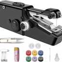 Handheld Sewing Machine, Portable & Cordless Mini Sewing Machine for Beginners - Electric Fast Stitching, DIY Fabric Clothes Repair Kit, Home Travel Mending Machine with Accessories (Black)