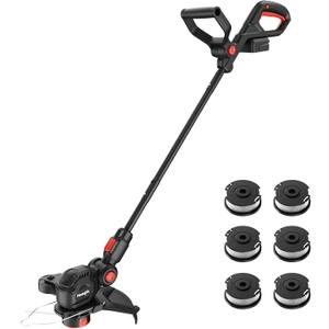 Cordless Weed Eater Compatible with Milwaukee M18 18V Battery(Tool Only), 12-Inch 3-in-1 String Trimmer with 8500RPM Upgraded Motor, Automatic Line Feed Weed Wacker for Lawn Edging and Mowing-Red