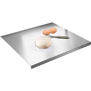 304 Stainless Steel Cutting Board, Large Size 23.62"x19.68" Heavy Duty Cutting Boards for Kitchen, Non-Slip & Low Noise Chopping Board, Pastry Board for Meat&Vegetables, 60x50cm