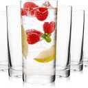 Highball Glasses Set of 6, 16oz Tall Drinking Glasses, Water Glass for Kitchen, Tom Collins Glasses, Mojito Glass Cups, Cocktail Glasses for Bar Glassware