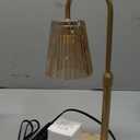 Candle Warmer Lamp with Timer - Electric Candles Wax Warmers Glass Lamps for Jar Candles Burner Adjustable Height and Dimmable Light Modern No Flame Scented Candle Warming Lantern, Amber