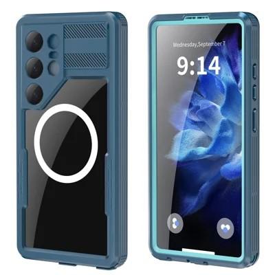 For Samsung Galaxy S25 Ultra Waterproof Case, [Fit for Magsafe] [IP68 Water Proof] [Built-in Screen Protector], Magnetic Heavy Duty Military Grade Rugged Phone Case for S 25 Ultra 6.9", Blue