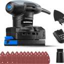 Hammerhead 1.4-Amp Multi-Function Detail Sander with 12pcs Sandpaper, Dust Collection System, and Detail Attachment - HADS014