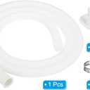 PATIKIL 4.9ft Air Conditioner Drain Kit, Universal AC Drain Hose Connector Hose with Clamp Connector 2 for Mini-Split Window AC Unit Faucet, White