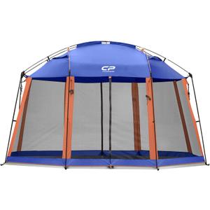 CAMPROS CP Screen House 13 x 13 Ft Screened Mesh Net Wall Canopy Tent Screen Shelter Gazebos for Patios Outdoor Camping Activities - Blue