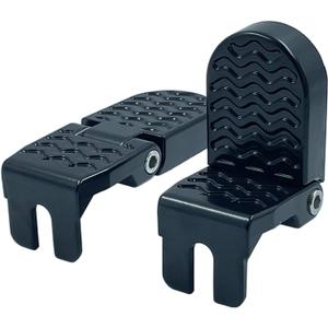 LOOEEL 1 Pair 10MM U Slot Bicycle Rear Pedals Folding Rear Seat Footrest Pedals Cycling Accessories for Mountain Bike, Folding Bicycle