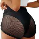 BZB Women's Cut Out Yoga Shorts Scrunch Booty Hot Pants High Waist Gym Workout Active Butt Lifting Sports Leggings M