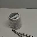 Compact Toilet Brush & Holder, Stainless Steel Handle, Space Saving for Storage, Deep Cleaning, Drip-Proof, Easy to Assemble, Nylon Bristles, White & Grey (1 Pack)