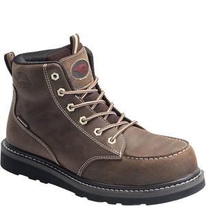AVENGER Men's Wedge EH WP Moc Toe Work Boots - Brown Size 14 Wide