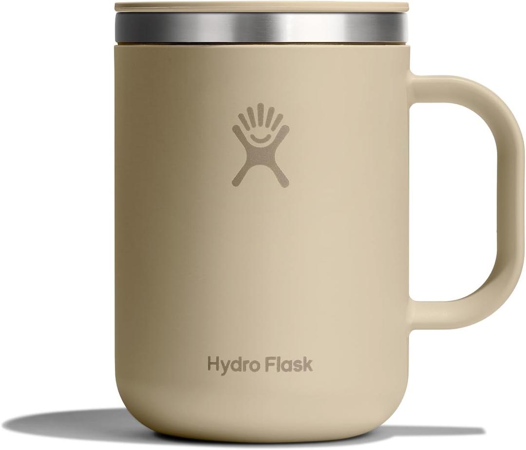 Hydro Flask Coffee Mug  Insulated Stainless Steel, Non Spill, Leak Resistant Travel Mug 24 Oz Oat Tan