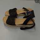 Soda Topic Open Toe Buckle Ankle Strap Espadrilles Flatform Wedge Casual Sandal, Size 9