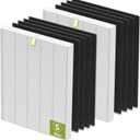 C545 Replacement Filter S Compatible with Winix C545 Air Purifier, Replaces Parts 1712-0096-00 and 2522-0058-00, 2 Pack H13 True HEPA Filter + 8 Activated Carbon Filters