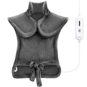Tefici Heating Pad for Back Pain,Mothers Day Gifts for Women Men Mom HerFSA Eligible HSA Approved,24'' x33''Fast Heating,Electric Heat Pad, 2H Auto-Off,Neck and Shoulder Heat Pad,ETL Certified,Gray (Grey)