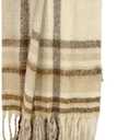 Women's colorful tassel knitted scarf, thickened for warmth in autumn and winter (230*45cm)