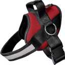 Joyride Basic Essential Dog Harness 1.0 - Small, Medium, Large Dogs, No-Pull Pet Vest with 3 Side Rings for Leash Placement, Adjustable for Training (Red, XL)