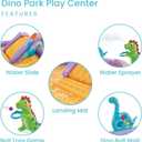 INTEX Dino Park Inflatable Water Slide Park & Kiddie Swimming Pool 56139EP - Blow Up Play Center with Splash Pad, Sprayer, Slide, & Fun Games for Kids Ages 2 and Up