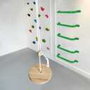 ESPETS 6 Pack 17 Inch Green Metal Safety Handles for Playground - Swing Set Accessories Grab Handles, Playset Hand Grips, Kids Indoor Monkey Bars for Jungle Gym, Climbing Frame