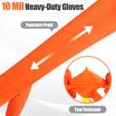 TREEGO 10 Mil Black Nitrile Gloves Heavy Duty  Raised Diamond Texture Grip, Latex Free Disposable Mechanic Work Gloves, Large, 100 Count