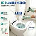 6 FT Toilet Auger, Heavy Duty Toilet Snake Drain Cleaner with Vinyl Guard