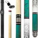 HomeSeason 58in Pool Cue Stick Canadian Maple Wood 13mm Tip - 18oz Perfect for Precision Play, Low Deflection Pool Cue for Enhanced Accuracy (HS17-B-Bag)