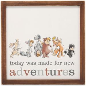Open Road Brands Disney Peter Pan Lost Boys Made for Adventures Wood Wall Decor for Play Room, Kids' Bedroom, or Nursery (Brown)