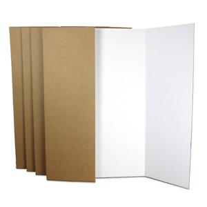 Flipside Products 36” x 48” Project Boards for Presentations, Science Fair, School Projects, Event Displays and Trifold Picture Board, Proudly Made in USA - White, 3 pac