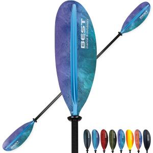 Best Marine and Outdoors Carbon Fiber Kayak Paddle for Adults – Lightweight 2-Piece Paddle with Fiberglass Reinforced Blades, Adjustable Feather Angles, Floating Design, 220cm 
