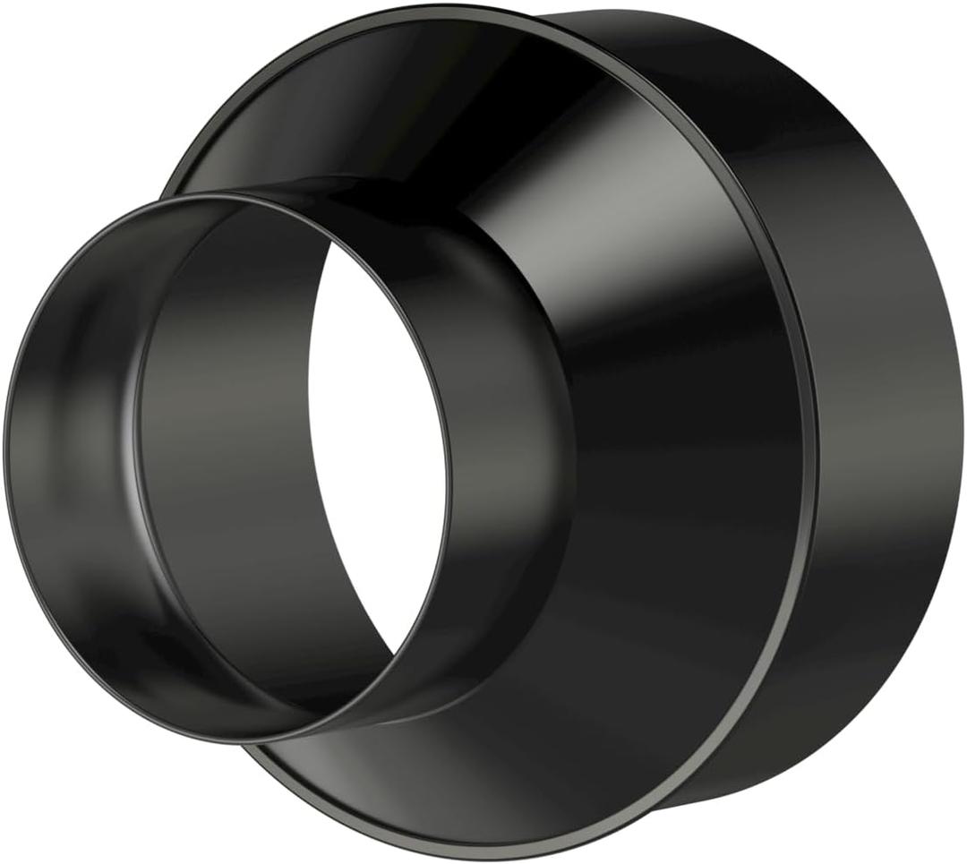 8 Inch to 6 Inch Duct Reducer, Hon & Guan Duct Reducer Increaser 8 to 6 Reducer for 6/8 Inch Ducting HVAC Ventilation System-Black.