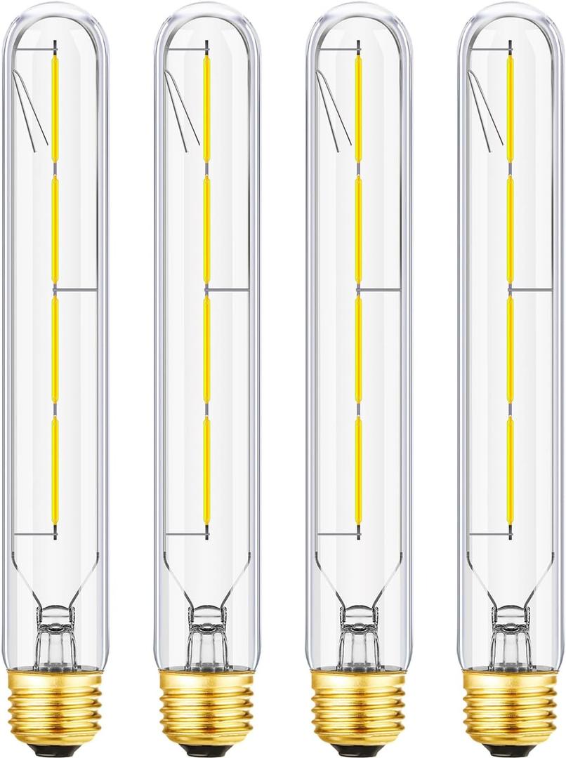 T10 Led Bulbs E26 Dimmable Light Bulb 40 Watt E26 Tube Bulb 5000K Cool White 8.9in LED Light Bulbs 4W T10 Long Light Bulb for Lamp,Wall Scones,120V,400lm,4 Pack