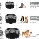 Siedihit Playpen for Middle Dog Cat, Dogs Tent Crate Cage Indoor | Outdoor, Portable Pop Up Dog Kennel with Carrying Bag for Rabbits (Dark Grey with Pad, Medium)