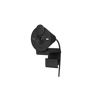 Logitech Brio 301 Full HD Webcam with Auto Light Correction, Show Mode, Noise Reduction Mics, Privacy Cover, Works with Microsoft Teams, Google Meet, Zoom, Nintendo Switch 2 New GameChat Mode - Black