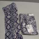 Lularoe Tall Curvy (TC fits Sizes 12-18) Snakeskin Blue Gray Buttery Soft Adult Leggings 7512-B10, Pack Of 2