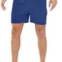NORTHYARD Men's Athletic Running Shorts Quick Dry Lightweight Zip Pockets | 5", 7", 9" Inseam, Unlined, Adjustable Waist, Moisture Wicking, 4-Way Stretch, UPF 50+, Workout Gym Tennis Basketball Hiking (Blue, XXXL)