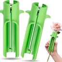 Lasnten 2 Pcs Rose Thorn Stripper Tool Thorn Remover for Roses Leaf Stripper Tool Flower Stem Cleaner Cutter to Removal Leaf for Home Flower Shop Gardening Floral Arrangement (Green)