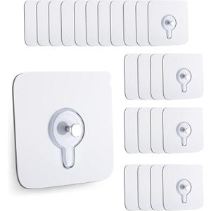 Wall Hooks, Picture Hangers Without Nails, Adhesive Wall Hooks, Waterproof and Rustproof to use Inside Kitchen, Bathroom, Home and Office (A)