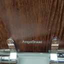 Angel Shield Elongated Wood Toilet Seat with Quiet Close,Easy Clean,Quick-Release Hinges(Elongated,Dark Walnut) (Elongated-18.5")