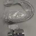 Blulu Bidet T Adapter, Metal T Valve for Bidet with Shut-off Valve(7/8 x 7/8 x 1/2) with 12 Inch Flexible Toilet Connector, 3 Way Tee Connector Attachment for Toilet Bathroom