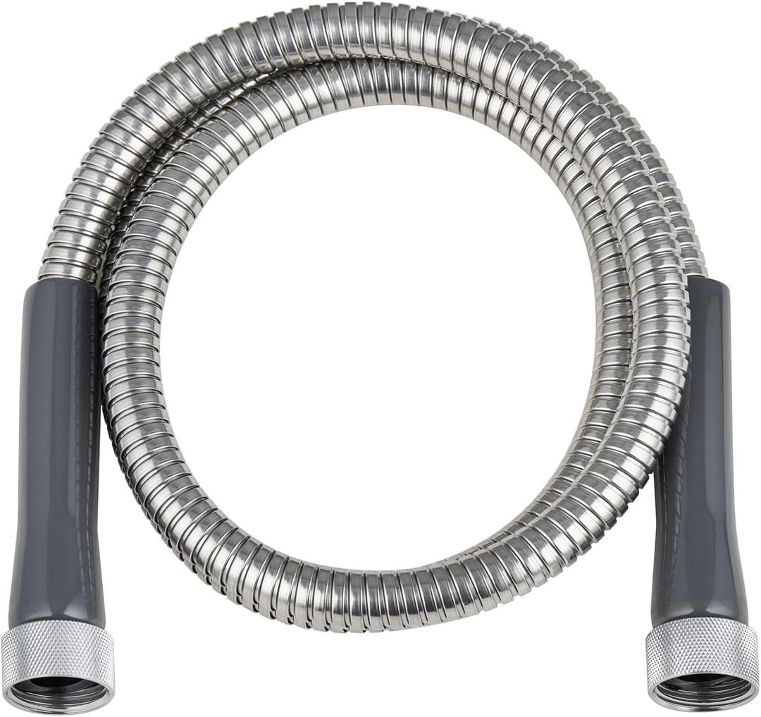 SKYWARD 304 Stainless Steel short Garden Hose 6 ft with Female to Female Metal Connector,Easy to Use & Store, Anti-Leakage Hose, High Water Flow (6ft)