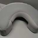 KOUISYY Side Sleeper Pillow with Arm Hole, Ergonomic Zoned Neck Pillow, Comfortable Cervical Pillows, Cooling Memory Foam Pillows, Neck Support Cushion for Bed(Light Grey,1 Piece)