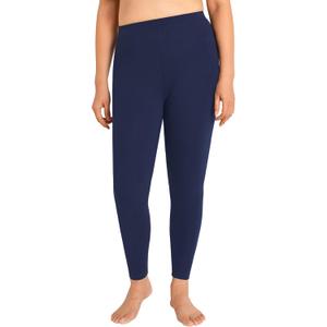 Weintee Women's Plus Size Cotton Leggings (3X-Large Plus, Navy)